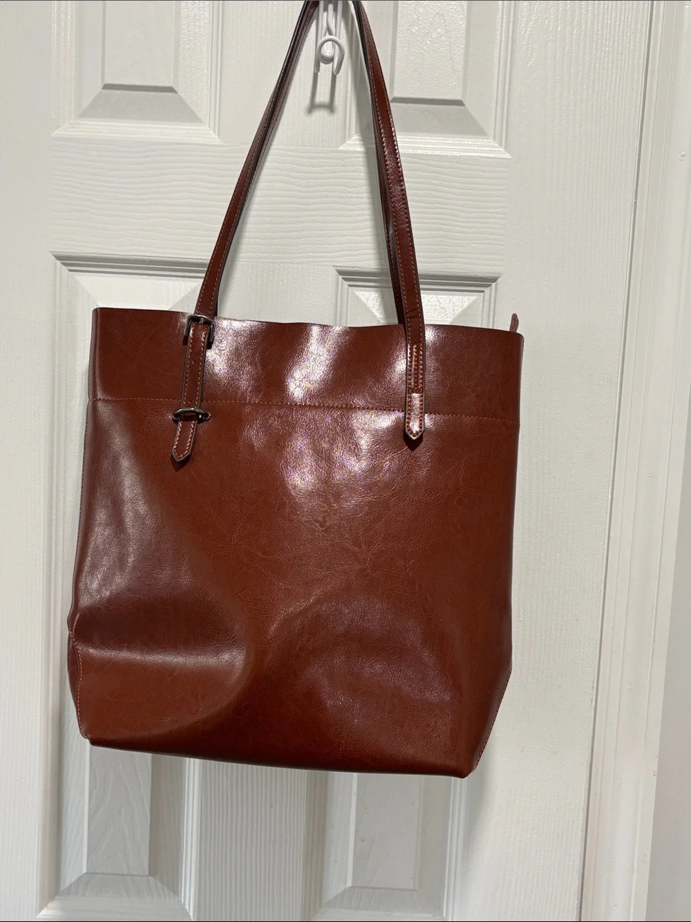 🩵Classic Brown genuine Leather Tote Bag - Women's Everyday Shoulder Bag